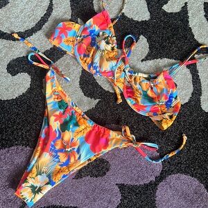 Colorful floral bikini
